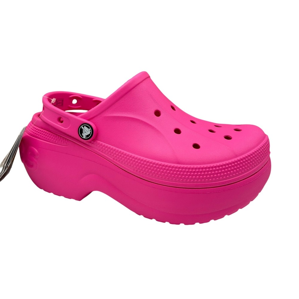 Crocs Women's Mega Wedge Platform Clog Size 9 Electric Pink Slip-on Style - Picture 2 of 11